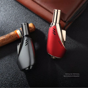 Briquet à gaz <span class=keywords><strong>butane</strong></span> Jobon ZB991 moderne coupe-vent, design flamme jet en métal, idéal pour cadeaux d'affaires en gros - Product Image 5