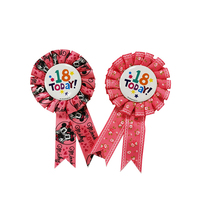 Vente directe usine – Ruban de décoration personnalisé en satin simple face pour fêtes, anniversaires, fleurs et récompenses (Rosette)