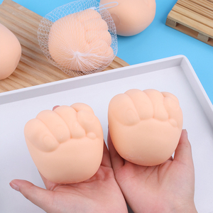 Juego de regalo de juguetes de arena exprimibles de papel, tijera y piedra al por mayor, lindo juguete interactivo de plástico suave y pelota de goma para niños - Product Image 6