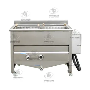 HONGQIANG Industrial Food Frying Machine for Potato Chips French Fries Snack Beans Mushroom Yam Chips Chicken Meat Plantain Chip