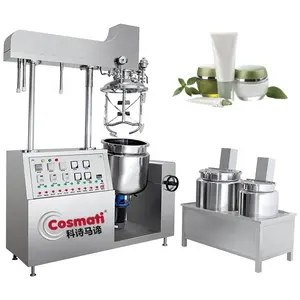 100l Hydraulic Lift Cosmetic Cream Mixer Homogenizer Vacuum Mixing Emulsifier with Oil/Water Tank