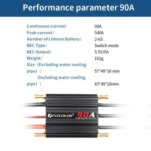 FlyColor FlyMonster 50A 70A 90A 120A 150A Regolatore di Velocità Elettronico Brushless a Doppia Via con Raffreddamento ad Acqua per Modelli di Barche <span class=keywords><strong>RC</strong></span> - Product Image 5