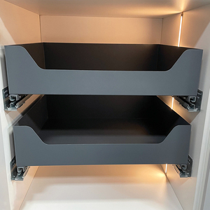 Cesta extraíble para cajones, accesorios de cocina para armarios, cesta metálica deslizante para cajones, cesta de esquina con cierre suave - Product Image 6