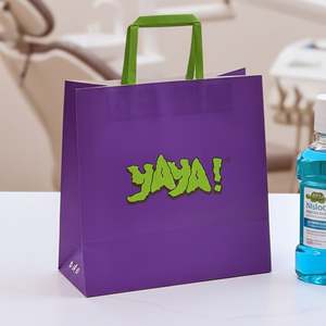 Sacs en papier kraft optique dentaire écologiques et recyclables personnalisés avec estampage, emballage cadeau en gros - Product Image 4