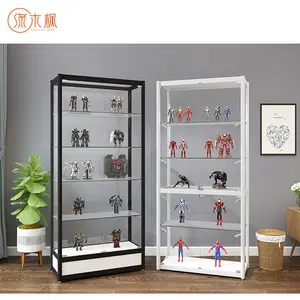 Boutique Retail Store Furniture Glass Cabinet Display Case With Led Light Jewelry Store Display Showcase With Lock