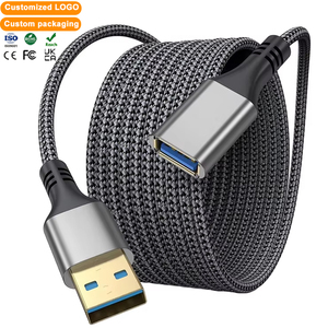 Cable de Extensión <span class=keywords><strong>USB</strong></span> 3.0 Longkay de 1M/2M/Largo Personalizado, con Conector Chapado en Oro y Transferencia de Datos de Alta Velocidad de 5Gbps, Trenzado de Nailon - Product Image 1