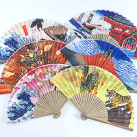 Éventail pliant en soie de style vintage en bambou, motif chinois et japonais, artisanat d'art, cadeau, décoration d'intérieur, éventail de danse, vente en gros