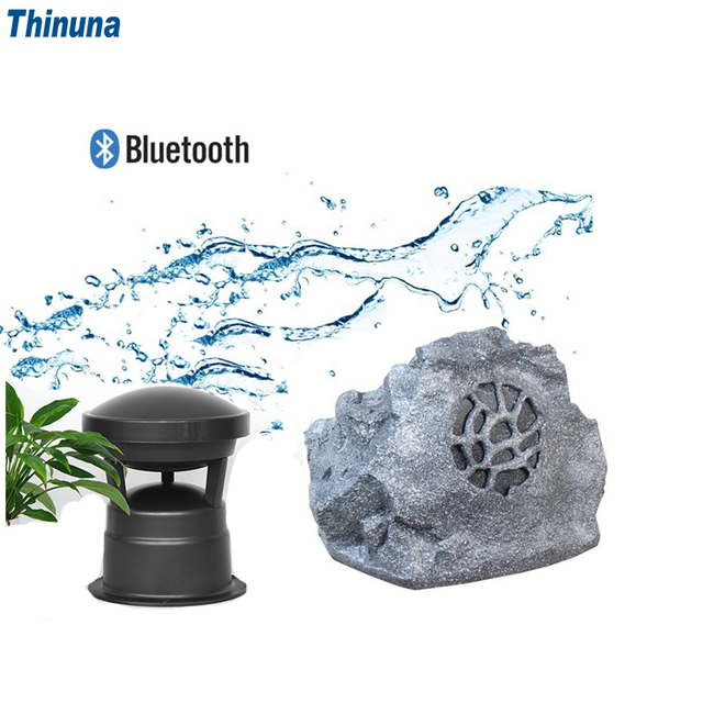 Thinuna LS-706BL 25W PA System Splashproof Lawn Speaker IP55 BT Wireless Waterproof Dual Mode Landscape Patio Small Garden