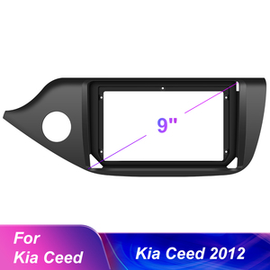 Podofo Drop-shipping 9 ''Cadre d'autoradio dédié Plastique ABS 2 Din Panneau de support vidéo de voiture pour <span class=keywords><strong>Kia</strong></span> <span class=keywords><strong>Seed</strong></span> 2012 - Product Image 4