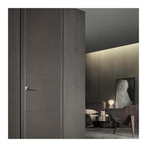 Scandinavisch Gestroomlijnd Design Gevoel Beige Grijs Vooropgehangen Houten Indoor Gelamineerde Binnendeur - Product Image 4