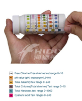 Bandelettes de test de pH pour l'eau, 2 en 1, portables, de qualité supérieure, prix d'usine, pour piscine, boisson, usage domestique, 2025