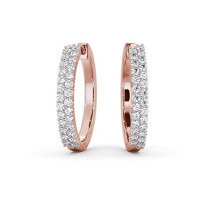 Boucles d'oreilles en diamant CVD cultivées en laboratoire avec certificat IGI Boucles d'oreilles en or 14K avec accents pavés à double ligne personnalisés - Product Image 5