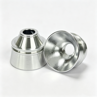 Réflecteur OP à lampe unique usiné CNC en alliage d'aluminium pour phare de moto à faisceau diffuse