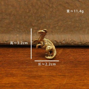 1 Pieza de Estatua Pequeña de Dinosaurio Jurásico de Latón, Miniaturas de Dinosaurios, Adornos para Oficina, Adornos para Escritorio, Manualidades de Mascotas de Té - Product Image 5