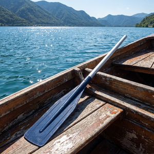 Pagaie de bateau en aluminium détachable 130-180 cm, rame de kayak portable et démontable avec tube robuste de 35 mm - Product Image 1