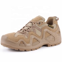 Vente de gros Chaussures de sécurité pour hommes pour la randonnée en plein air Bottes tactiques en cuir avec Oxford et polyester pour les aventures en pleine nature