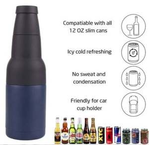 4 in 1 12 OZ Double Walled Stainless Steel Vacuum Insulated Beer Can Cooler Beer Opener Customized Color Modern Luxury Design - Product Image 4