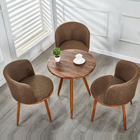 Ensemble de table à manger en bois massif classique pas cher 2 à 4 places/table à manger et chaises pour la réception de la cafétéria