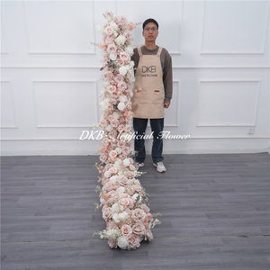 Real Touch Artificial Silk Rose Flower <b>Runners</b> High Quality Durable Wedding <b>Table</b> flower <b>runner</b> Centerpieces Decoration - Product Image 3