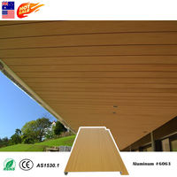 Paneles de Techo Lineales Perforados con Aspecto de Madera de Aluminio MEIYU para Centros Comerciales y Uso en Exteriores, Ignífugos, Insonorizantes, de Metal