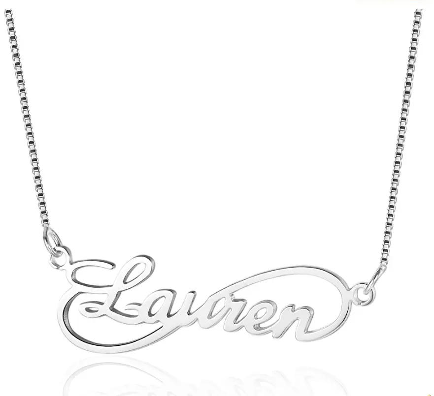 En gros Mode Unique Personnalisé Acier Couleur 3d Lettre Alphabet Initiale Plaqué Logo Pendentif Nom Collier