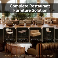 Ensemble de meubles de restaurant en cuir sur mesure, banquettes, table de salle à manger commerciale, chaise, café, boutique de café, hôtel, design moderne