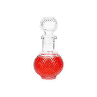 Bouchon sphérique hermétique Bouteille de vin vide Bouteille de liqueur en verre Vodka Whisky avec bouchon en caoutchouc pour une étanchéité pratique