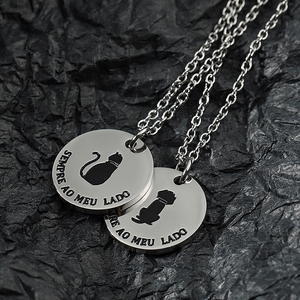 Collar con colgante de perro <span class=keywords><strong>para</strong></span> mujer, joyería pequeña personalizada de acero inoxidable, a la moda - Product Image 4