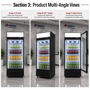 Petite <span class=keywords><strong>vitrine</strong></span> <span class=keywords><strong>réfrigérée</strong></span> <span class=keywords><strong>pour</strong></span> boissons commerciales avec contrôle mécanique de la température et étagères réglables - Product Image 2