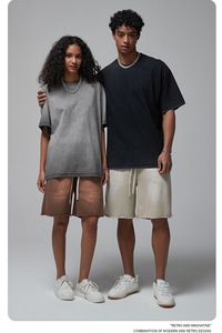 T-shirt Oversize en Coton Tissé 100% de Haute Qualité, Grammage Lourd, Style Streetwear, Impression DTG Personnalisée, Effet Délavé Vintage, Unisexe Homme - Product Image 6