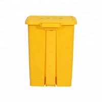 Poubelle à déchets médicaux avec couvercle rembourré jaune, hôpital, clinique, poubelles médicales, poubelles à déchets médicaux