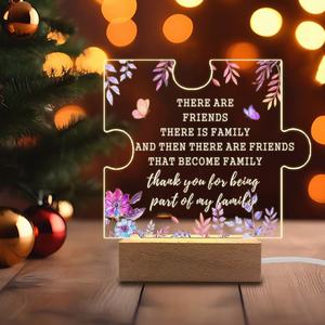 Acryl Light-Up Ornamente Diytree für weibliche Freundschaft geschenke Gedenk dekorationen Handgemachte Bastel tafeln - Product Image 3