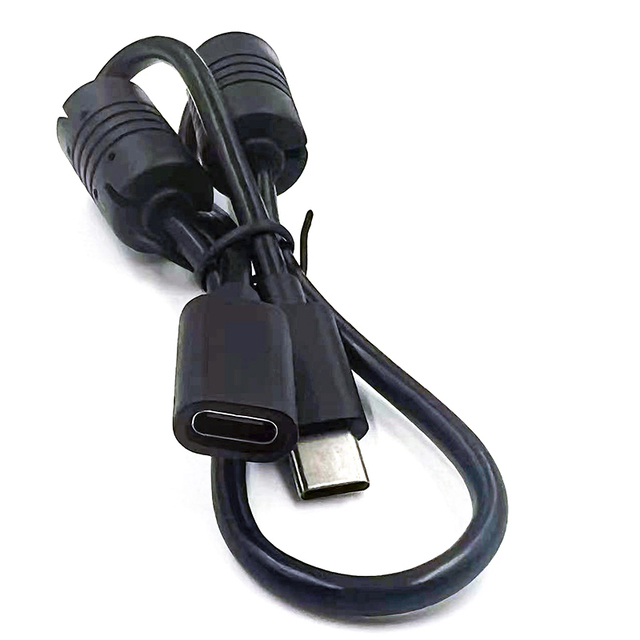 Wholesales Custom Durable Shielded USB Typc C Male to USB-C Female Cord Cable With Dual Ferrites