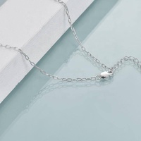 Collier de chaîne de câble de 20 + 2 pouces en argent sterling 925 de conception de bijoux simple pour les femmes