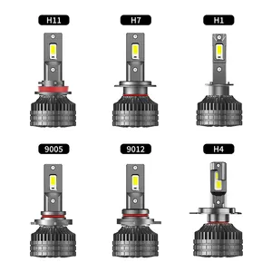 High Power 20000lm T90 H1 H7 H11 200W Double Copper Tubes Canbus Fan LED Headlights