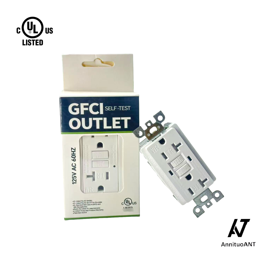 <strong>20</strong> <strong>Amp</strong> GFCI <strong>Outlet</strong> Plug Weather Tamper-Resistant Self Test TR WR Receptacle Electrical Power Socket 125V <strong>2</strong> <strong>Outlets</strong> SDK Wallplate