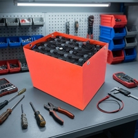 Baterai Forklift 48V 375Ah 3PzS375 Dry Charged DIN Tubular Plate, Paket Baterai Traksi Asam Timbal Khusus untuk Truk Angkat Listrik