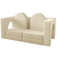 Sofá Modular de Espuma Suave para Niños, Sofá de Juego Lavable para Niños Pequeños, Juego de Muebles Seguros para Niños para Sala de Juegos y Sala de Estar