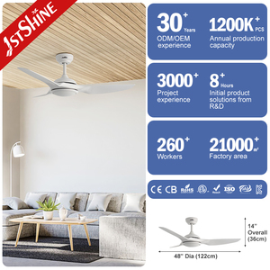 Ventilateur de plafond 1stshine <span class=keywords><strong>48</strong></span> pouces avec moteur en cuivre DC, faible bruit, avec lumière et télécommande - Product Image 3
