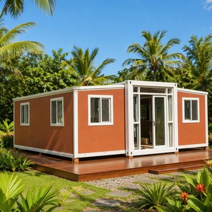 Maison conteneur SUNRISE entièrement meublée en acier, 2 chambres, 1 salle de bain, installation facile, extensible, pour maison préfabriquée miniature - Product Image 1