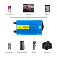 Mini onduleur de voiture à onde sinusoïdale Pure, prise européenne 500W DC 12V à AC 220V, chargeur d'ordinateur portable, petit onduleur pour les longs voyages