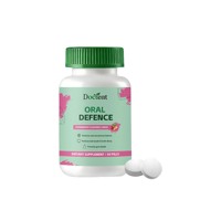 Docteat Comprimés à croquer aromatisés à la fraise pour les soins bucco-dentaires, 60 comprimés, complément alimentaire pour la santé bucco-dentaire quotidienne
