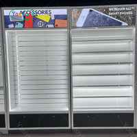 Vitrine en contreplaqué et verre pour magasin de téléphonie mobile, comptoir d'exposition, présentoir de téléphones portables, vitrine pour atelier de réparation