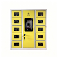 Casier de stockage intelligent à reconnaissance faciale avec caméra CCD, paiement par code QR, enregistrement et retour en libre-service, pour la location et le partage