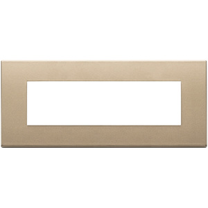 Satin Gold Wall <b>Plate</b> 21.7 X 9.3 Cm For <b>Switches</b> - Product Image 1
