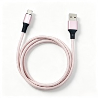 Nouveau câble de données USB-C vers USB-C en nylon tressé, charge rapide PD 60W 2A, pour téléphone portable, cuivre pur