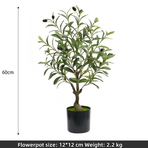 Arbre artificiel en plastique, vente en gros d'usine, décoration de bureau, magasin, maison, olivier artificiel - Product Image 6