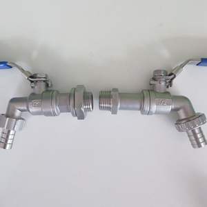 Robinet à eau en acier inoxydable, vannes à bille flottantes de 1/2 pouce, installation facile, usage industriel - Product Image 1