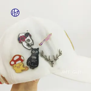 새로운 도착 야구 모자 모자 핀 무료 모의 금속 모자 핀 사용자 정의 에나멜 핀 제조