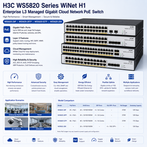 H3C WS5820-28P 28TP 52TP 28X <span class=keywords><strong>WiNet</strong></span> H1 Enterprise L3 Switch de Red Gigabit Administrado para la Nube con PoE - Product Image 1